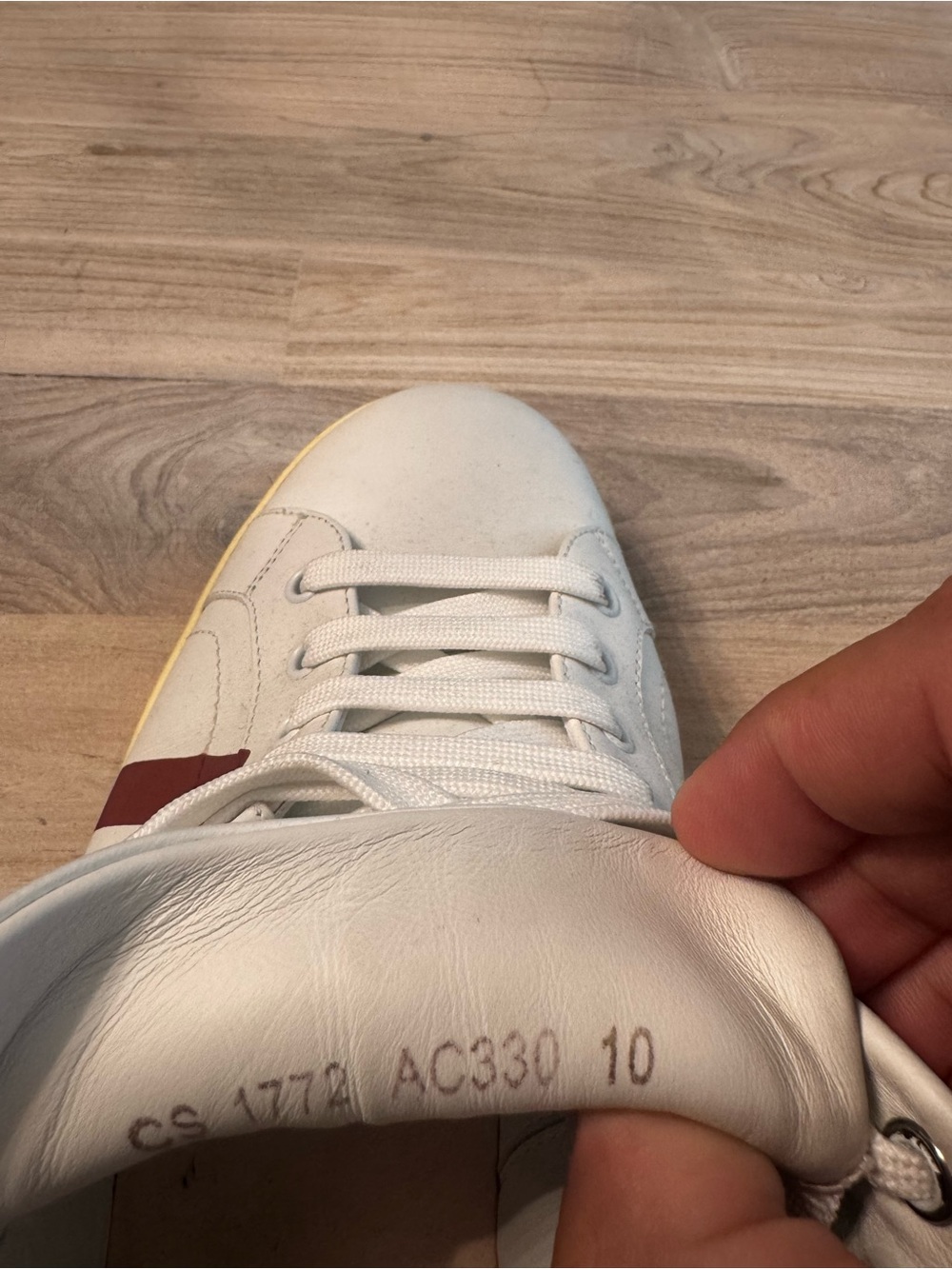 Dolce & Gabbana White Sneakers with Burgundy Logo - Picture 8 of 9
